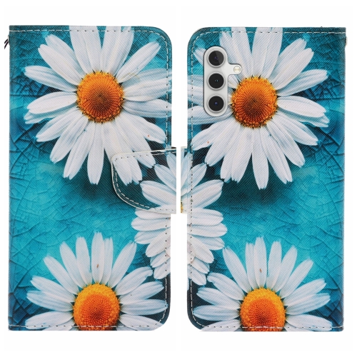 

For Samsung Galaxy A05S Colored Drawing Pattern Leather Phone Case(Daisy)