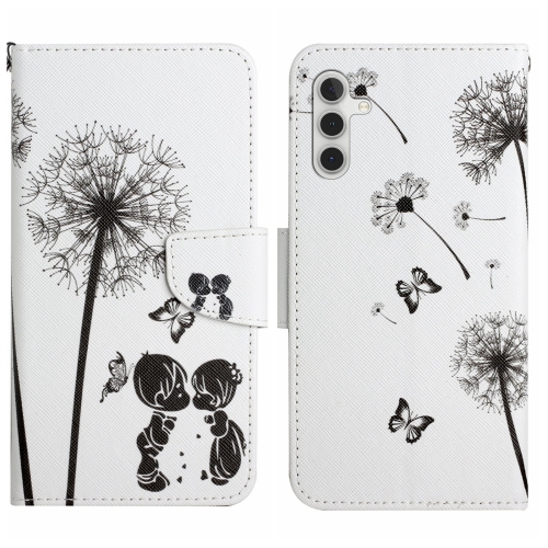 

For Samsung Galaxy A15 Colored Drawing Pattern Leather Phone Case(Dandelion)