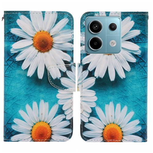 

For Xiaomi Redmi Note 13 Pro Colored Drawing Pattern Leather Phone Case(Daisy)