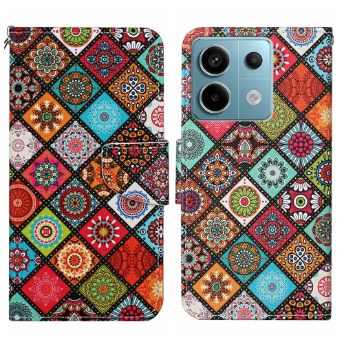 

For Xiaomi Redmi Note 13 Pro Colored Drawing Pattern Leather Phone Case(Ethnic Style)