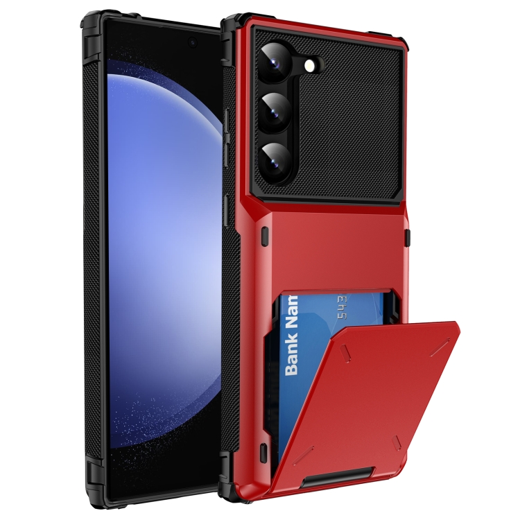 

For Samsung Galaxy S24+ 5G Scratch-Resistant Shockproof Heavy Duty Rugged Armor Phone Case(Red)