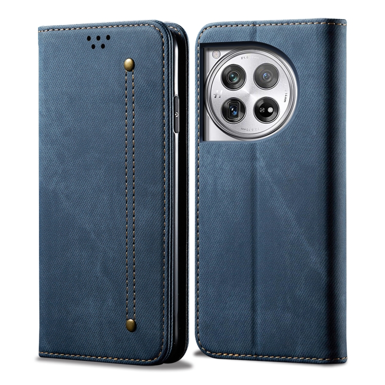 

For OnePlus Ace 3 Denim Texture Casual Style Horizontal Flip Leather Case(Blue)