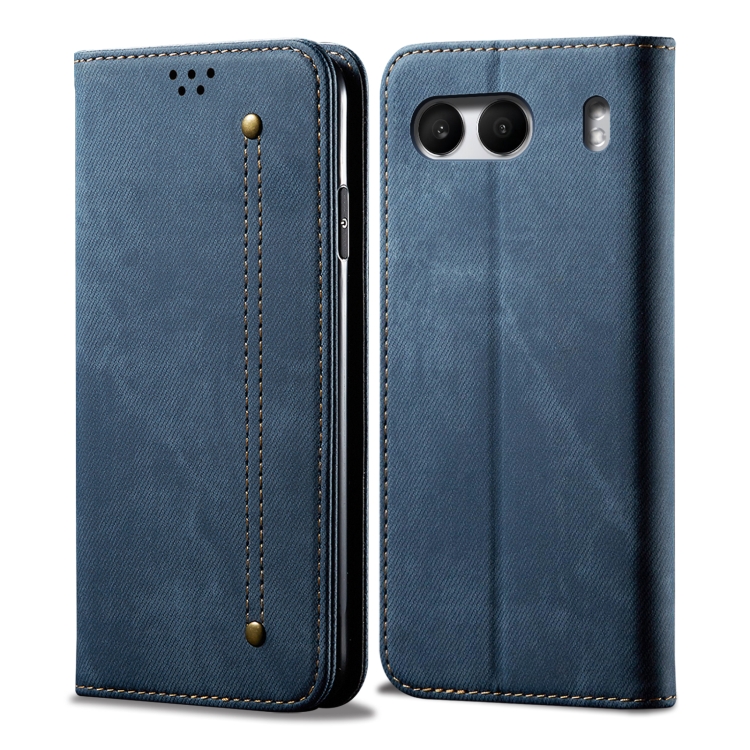 

For OnePlus Nord 4 Denim Texture Casual Style Horizontal Flip Leather Case(Blue)