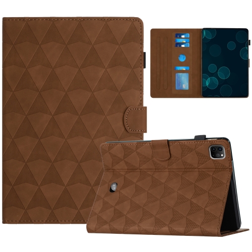 

For iPad Pro 11.0 2022 / Air 10.9 2022 Diamond Texture Embossed Leather Smart Tablet Case(Brown)