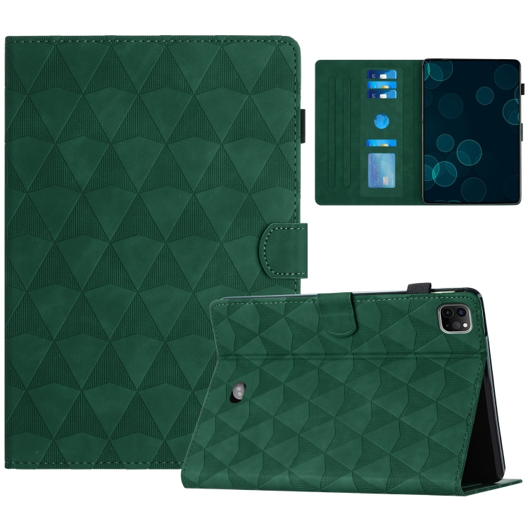 

For iPad Pro 11.0 2022 / Air 10.9 2022 Diamond Texture Embossed Leather Smart Tablet Case(Green)