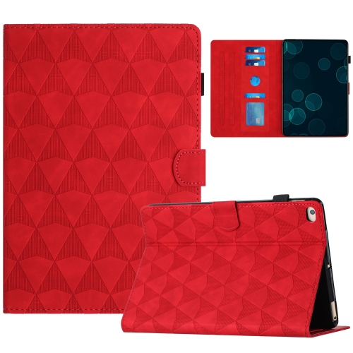 

For iPad Pro 9.7 / 9.7 2018 / 2017 Diamond Texture Embossed Leather Smart Tablet Case(Red)
