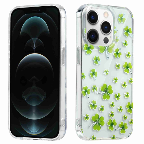

For iPhone 12 Pro Electroplated Symphony Phone Case(Four-leaf-clover)