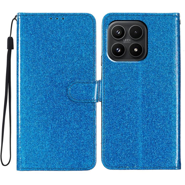 

For Xiaomi 17 Glitter Powder Flip Leather Phone Case(Blue)