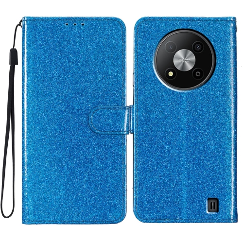 

For ZTE Blade A73 5G Glitter Powder Flip Leather Phone Case(Blue)