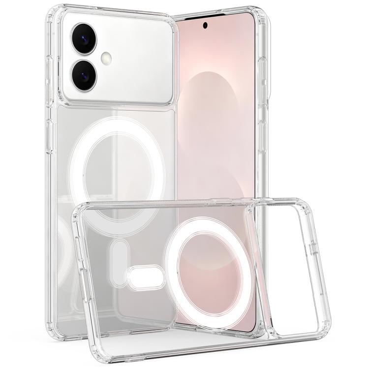 

For Samsung Galaxy S26 Edge 5G MagSafe Magnetic Acrylic TPU Phone Case(Transparent)