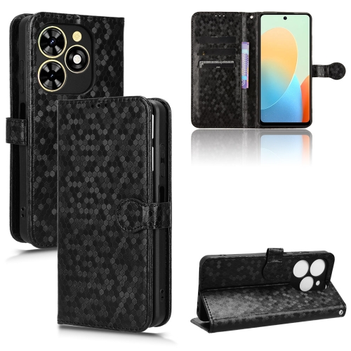 

For Tecno Spark Go 2024 / Spark 20C Honeycomb Dot Texture Leather Phone Case(Black)