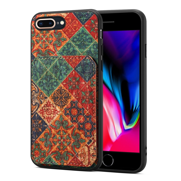 

For iPhone 8 Plus / 7 Plus Dual Card Slot Holder Phone Case(Winter Blue)
