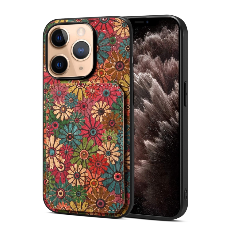 

For iPhone 11 Pro Dual Card Slot Holder Phone Case(Spring Green)