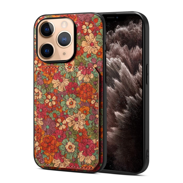 

For iPhone 11 Pro Max Dual Card Slot Holder Phone Case(Summer Red)