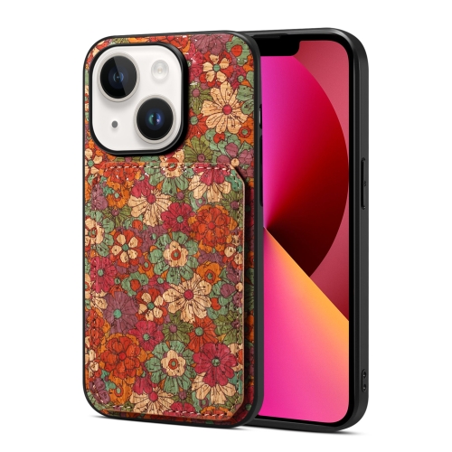 

For iPhone 13 Dual Card Slot Holder Phone Case(Summer Red)