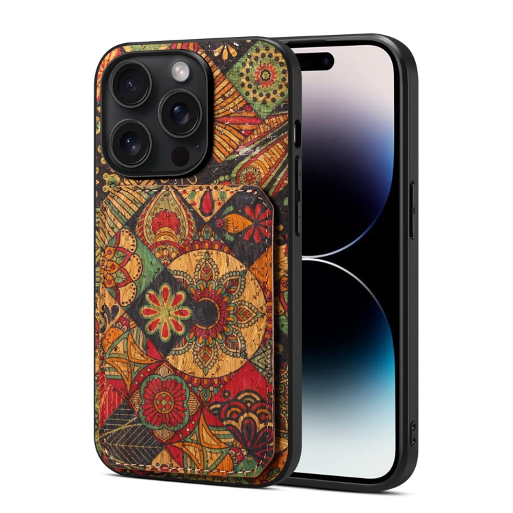 

For iPhone 14 Pro Max Dual Card Slot Holder Phone Case(Autumn Yellow)