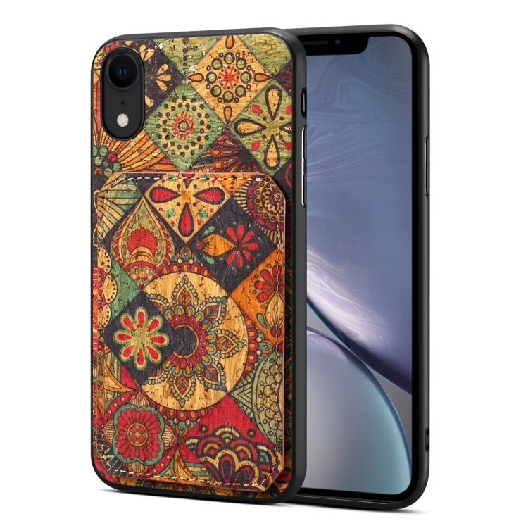 

For iPhone XR Dual Card Slot Holder Phone Case(Autumn Yellow)
