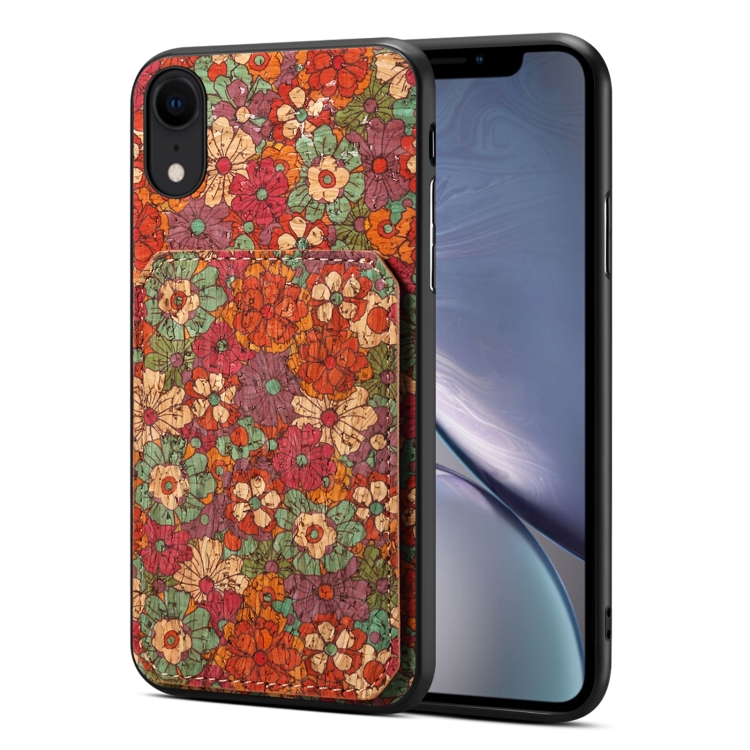 

For iPhone XR Dual Card Slot Holder Phone Case(Summer Red)