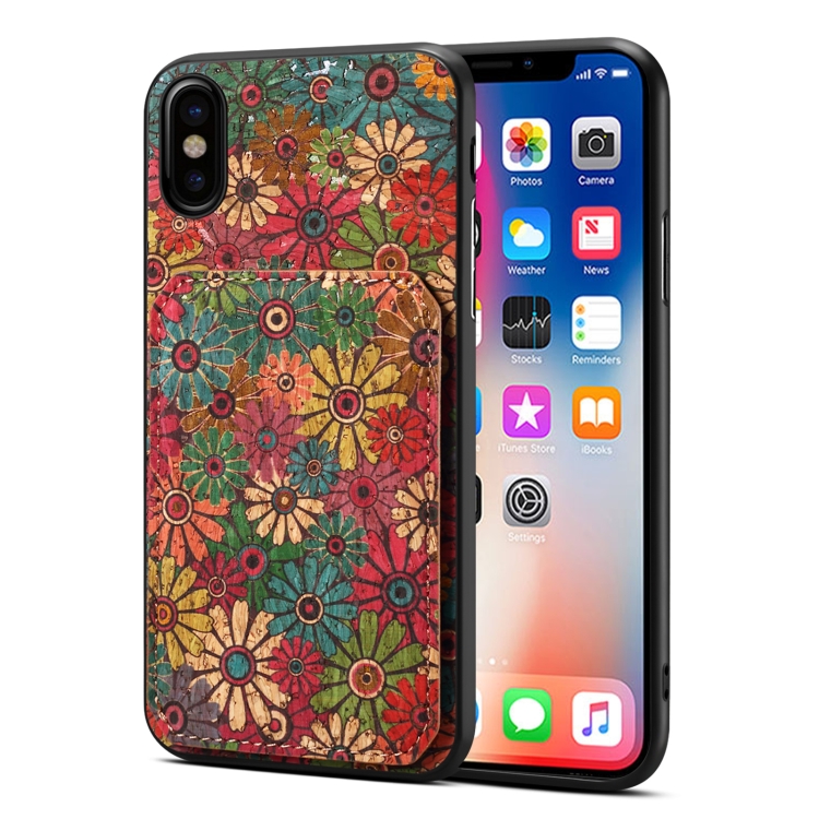 

For iPhone XS Max Dual Card Slot Holder Phone Case(Spring Green)