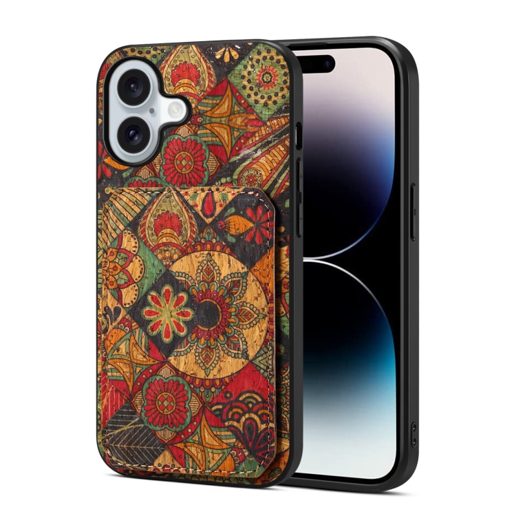 

For iPhone 16 Plus Dual Card Slot Holder Phone Case(Autumn Yellow)