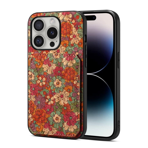 

For iPhone 16 Pro Dual Card Slot Holder Phone Case(Summer Red)