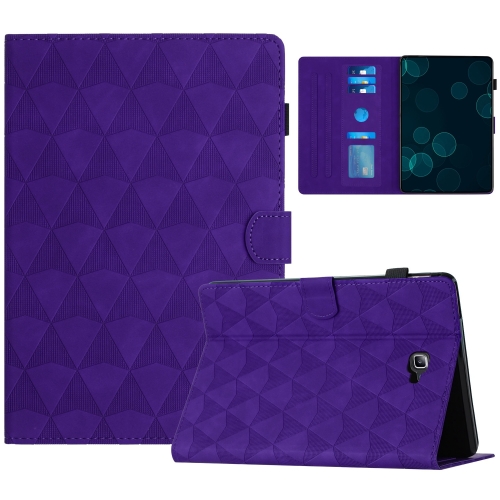 For Samsung Galaxy Tab A 10.1 2016 T580 Diamond Texture Embossed Leather Smart Tablet Case(Purple) easy to tray watch storage tray efficient home organization stylish faux leather desktop storage tray for phone stable structure