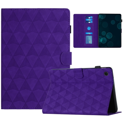 For Samsung Galaxy Tab A9+ Diamond Texture Embossed Leather Smart Tablet Case(Purple) fan suction top household kitchen 14 inch pipeline ceiling fan big air volume energy conservation low noise remove formaldehyde