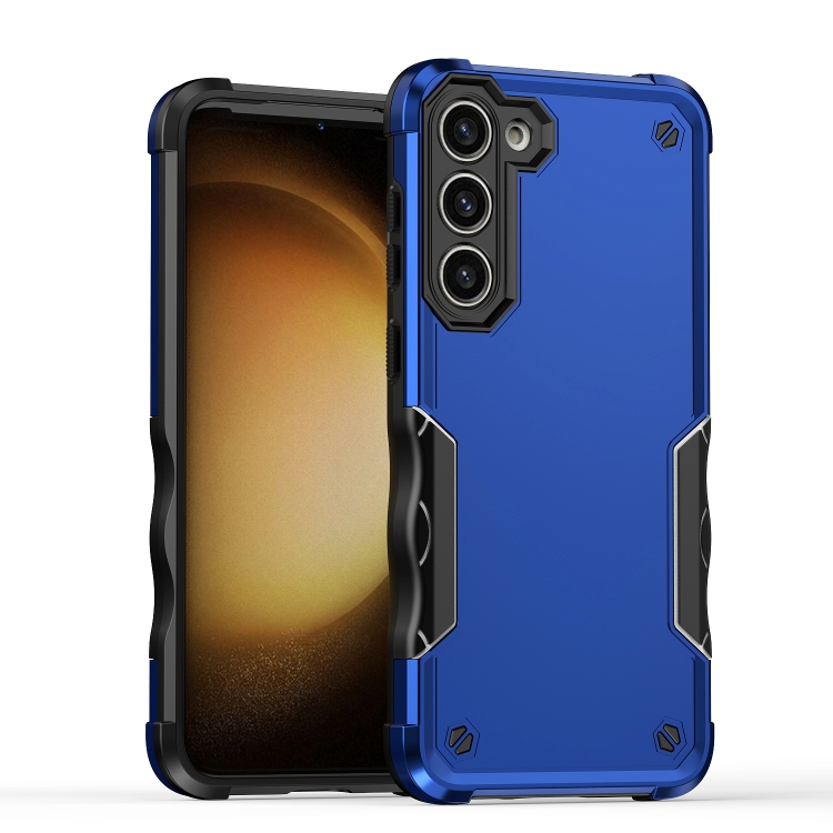 

For Samsung Galaxy S24 5G Non-slip Shockproof Armor Phone Case(Blue)