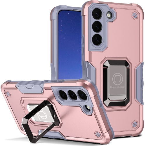 

For Samsung Galaxy S24+ 5G Non-slip Shockproof Armor Phone Case with Ring Holder(Rose Gold)
