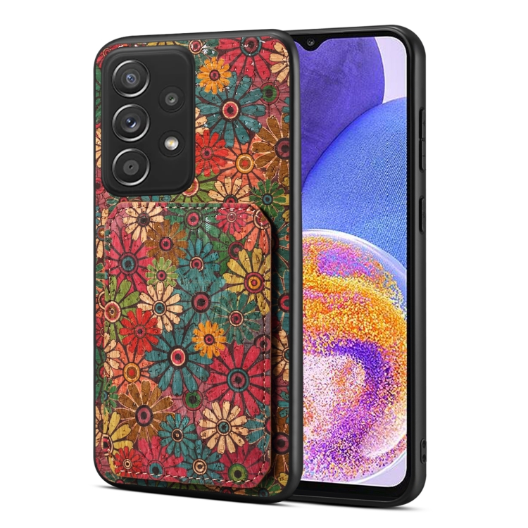 

For Samsung Galaxy A23 Dual Card Slot Holder Phone Case(Spring Green)