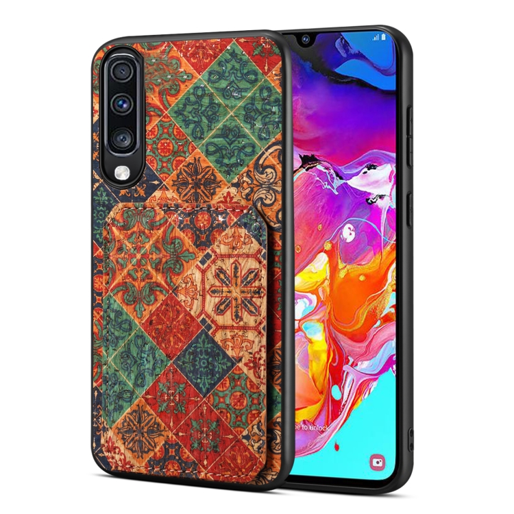 

For Samsung Galaxy A70 Dual Card Slot Holder Phone Case(Winter Blue)