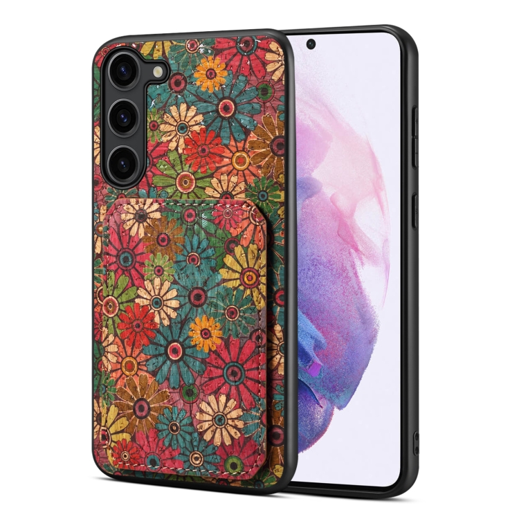 

For Samsung Galaxy S21+ 5G Dual Card Slot Holder Phone Case(Spring Green)