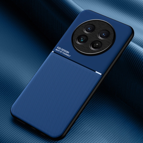 

For Realme 12 5G Classic Tilt Strip Grain Magnetic Shockproof PC + TPU Phone Case(Blue)