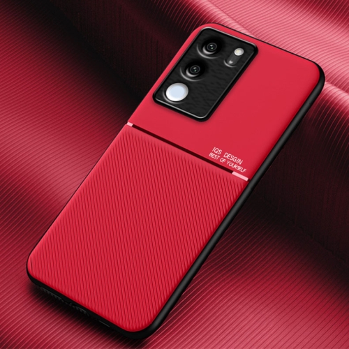 

For vivo S17 Classic Tilt Strip Grain Magnetic Shockproof PC + TPU Phone Case(Red)