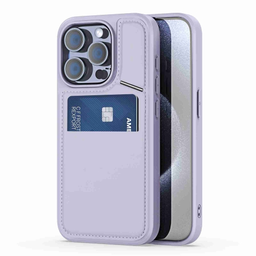 For iPhone 15 Pro DUX DUCIS Rafi II Series MagSafe Magnetic Holder RFID Phone Case(Purple)