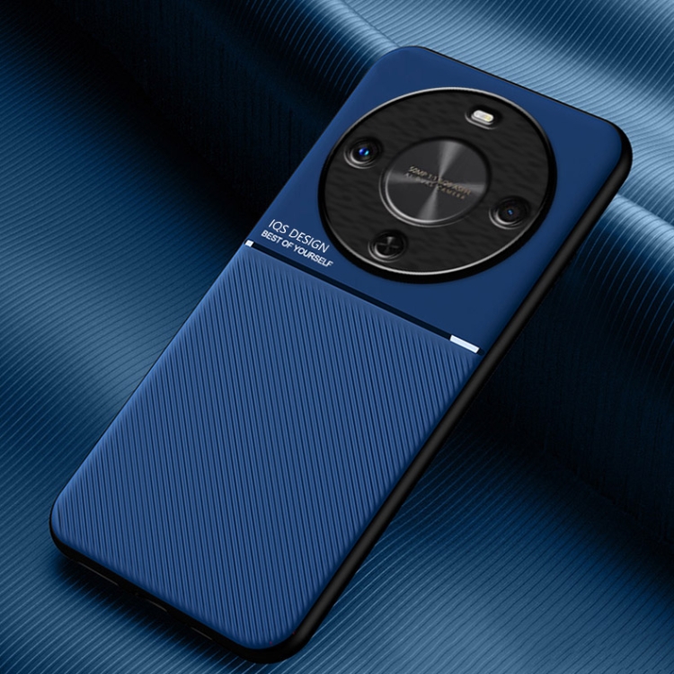

For Huawei Maimang 30 Classic Tilt Strip Grain Magnetic Shockproof PC + TPU Phone Case(Blue)