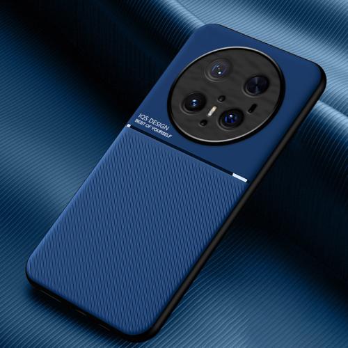 

For Huawei Mate 70 Pro / Mate 70 Pro+ Classic Tilt Strip Grain Magnetic PC Hybrid TPU Phone Case(Blue)