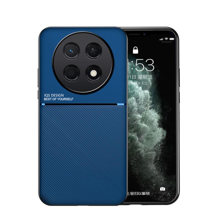 

For Huawei Enjoy 90 Pro Max 5G Classic Tilt Strip Grain Magnetic PC Hybrid TPU Phone Case(Blue)