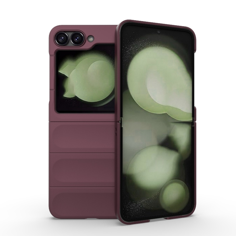 

For Samsung Galaxy Z Flip6 / Flip7 FE Magic Shield Fold PC Shockproof Phone Case(Wine Red)