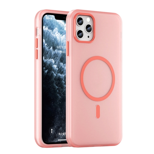 

For iPhone 11 Pro Max MagSafe Frosted Translucent TPU + PC Full Coverage Phone Case(Red)