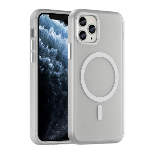 

For iPhone 11 Pro MagSafe Frosted Translucent TPU + PC Full Coverage Phone Case(White)