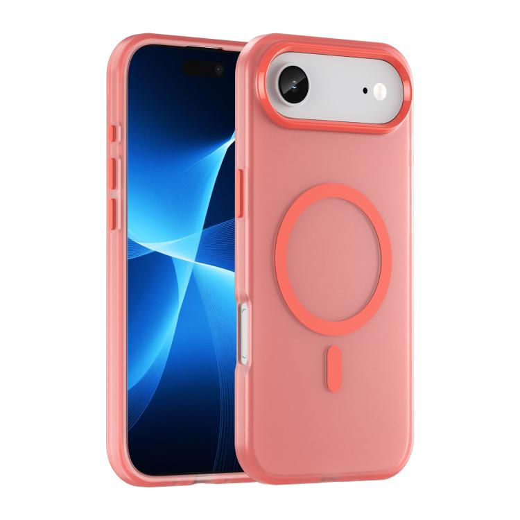 

For iPhone 17 Air MagSafe Frosted Translucent TPU + PC Full Coverage Phone Case(Red)