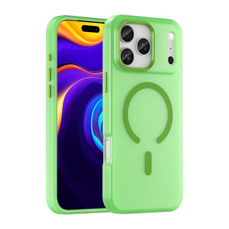 For iPhone 17 Pro Max MagSafe Frosted Translucent TPU + PC Full Coverage Phone Case(Green)