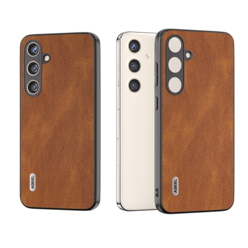 

For Samsung Galaxy S24 5G ABEEL Retro Texture PU Phone Case(Brown)