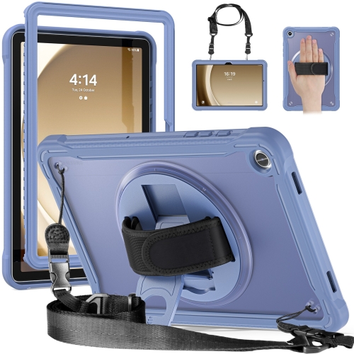 

For Samsung Galaxy Tab A9+ X210/X215 Heavy Duty Hybrid Tablet Case with Handle & Strap(Lavender Grey)