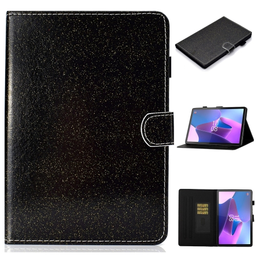 

For Lenovo Tab P11 Gen2 /Xiaoxin Pad Plus 2023 Varnish Glitter Powder Smart Leather Tablet Case(Black)