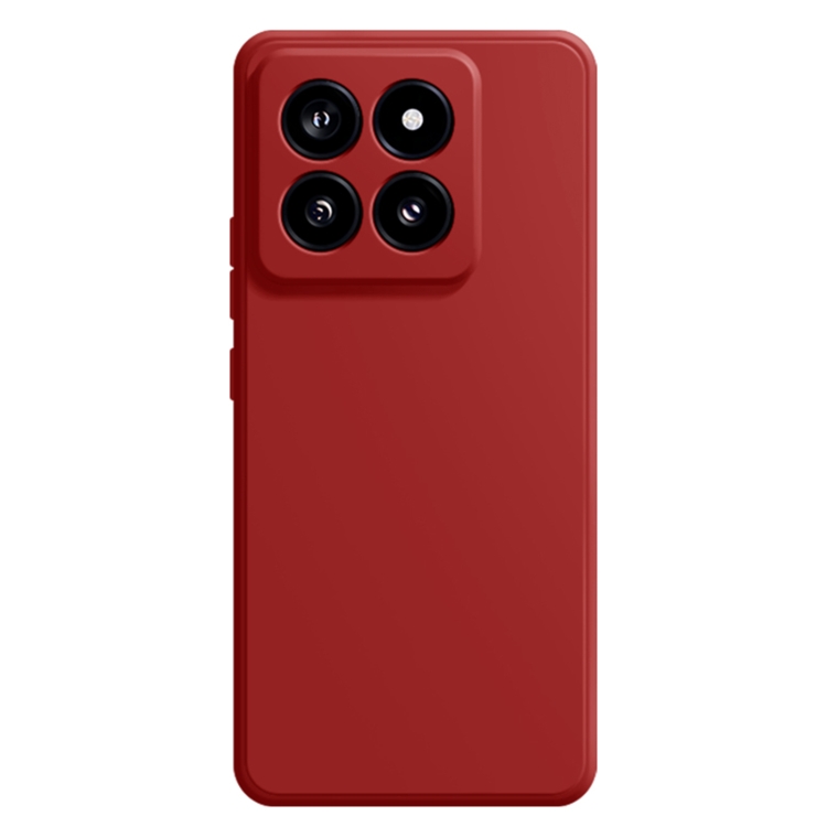 

For Xiaomi 14 Pro Imitation Liquid Silicone Phone Case(Dark Red)
