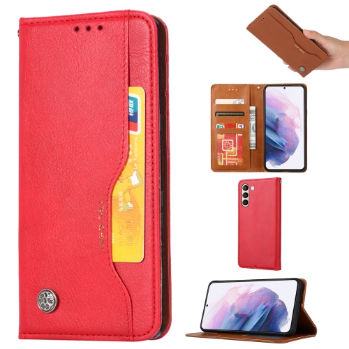 

For Samsung Galaxy S24 5G Knead Skin Texture Flip Leather Phone Case(Red)