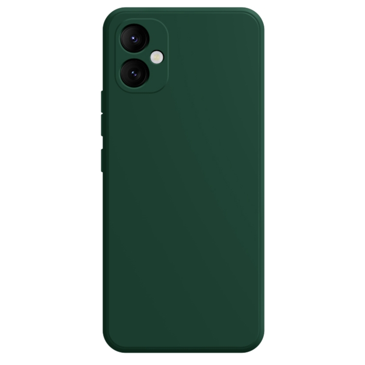 

For Samsung Galaxy A05 Imitation Liquid Silicone Phone Case(Dark Green)