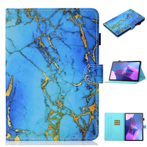 

For Lenovo Tab P11 Gen2 /Xiaoxin Pad Plus 2023 Coloured Drawing Stitching Smart Leather Tablet Case(Gilded Marble)